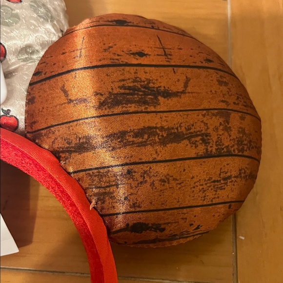 Disney Rustic Minnie Mouse Headband with Red and Brown - Picture 3 of 4